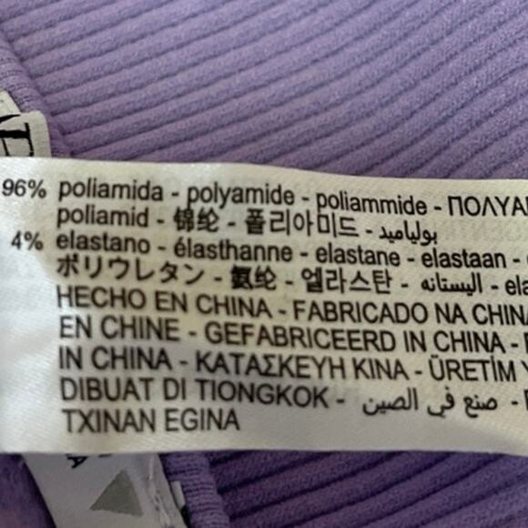 Zara Women's Purple Lavender Rib Knit Long Sleeve Pullover Crop Shirt Top M/L - Picture 8 of 11